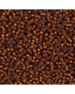 Miyuki Rocailles 11/0 0005F Matted Dark Topaz Silver Lined