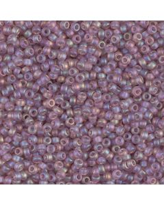Miyuki Rocailles 11/0 0142FR Matted Transparent Smoky Amethyst AB