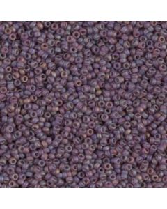 Miyuki Rocailles 11/0 0153FR Matted Transparent Dark Smoky Amethyst AB