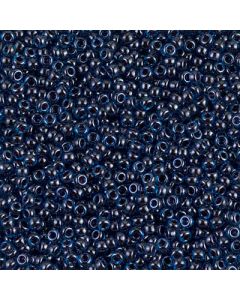 Miyuki Rocailles 11/0 0358 Ruby Lined Capri Blue Luster