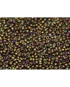 Miyuki Rocailles 11/0 2069 Matted Metallic Khaki Iris