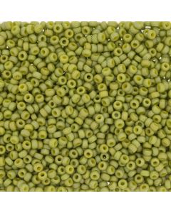Miyuki Rocailles 11/0 4697 Opaque Glazed Frosted Rainbow Olive
