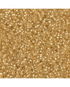 Miyuki Rocailles 15/0 0003F Matted Silver Lined Gold