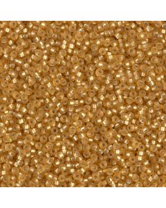 Miyuki Rocailles 15/0 0004F Matted Silver Lined Dark Gold