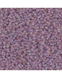 Miyuki Rocailles 15/0 0142FR Matted Transparent Smoky Amethyst AB