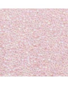 Miyuki Rocailles 15/0 0155FR Matted Transparent Pale Pink AB