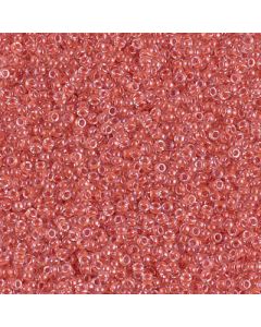 Miyuki Rocailles 15/0 0214 Salmon Lined Crystal