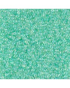 Miyuki Rocailles 15/0 0271 Light Mint Green Lined Crystal AB