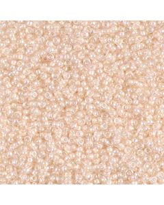Miyuki Rocailles 15/0 0281 Pale Peach Lined Crystal AB