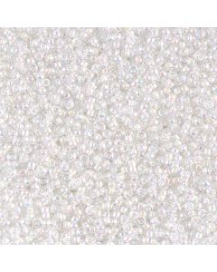 Miyuki Rocailles 15/0 0284 White Lined Crystal AB