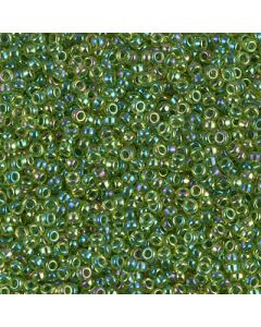 Miyuki Rocailles 15/0 0341 Green Lined Yellow