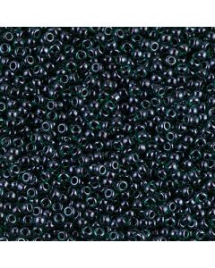 Miyuki Rocailles 15/0 0362 Ruby Lined Emerald Luster