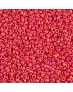 Miyuki Rocailles 15/0 0407FR Matte Opaque Coral AB