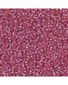 Miyuki Rocailles 15/0 0645 Dyed Dark Rose Silver Lined Alabaster