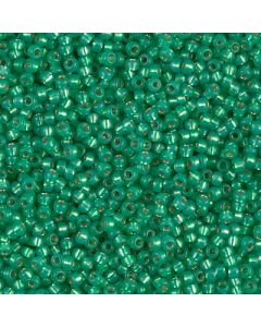Miyuki Rocailles 15/0 0646 Dyed Dark Mint Silver Lined Alabaster
