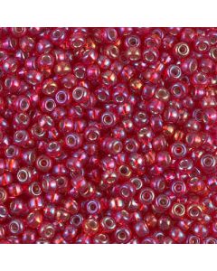 Miyuki Rocailles 15/0 1010 Silver Lined Flame Red AB