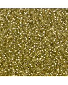 Miyuki Rocailles 15/0 1631 Dyed Semi-Frosted Silver Lined Saffron