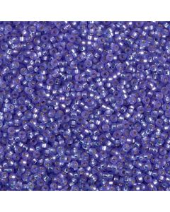 Miyuki Rocailles 15/0 1654 Dyed Semi-Frosted Silver Lined Purple