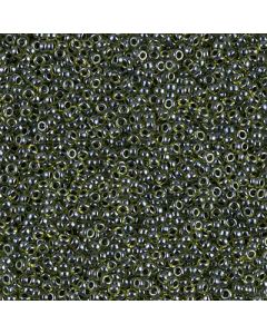 Miyuki Rocailles 15/0 1816 Black Lined Chartreuse