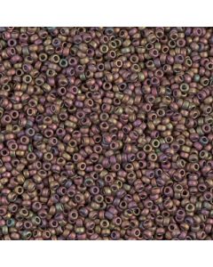 Miyuki Rocailles 15/0 2035 Matted Metallic Khaki Iris