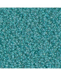 Miyuki Rocailles 15/0 2208 Turquoise Green Lined Crystal AB