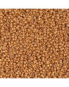 Miyuki Rocailles 15/0 4203F Matted Duracoat® Galvanized Yellow Gold