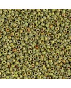 Miyuki Rocailles 15/0 4515 Picasso Opaque Chartreuse