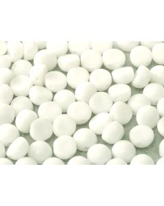 2-Hole Cabochon 6mm 03000 Chalk White Champagne Luster