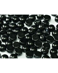 2-Hole Cabochon 6mm 23980 Jet 