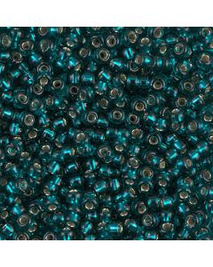 Miyuki Rocailles 8/0 0030 Silver Lined Transp Dark Teal