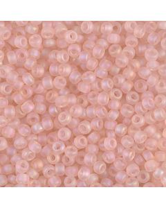 Miyuki Rocailles 8/0 0155FR Matted Transparent Pale Pink AB