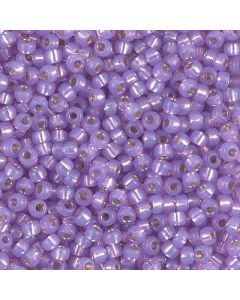 Miyuki Rocailles 8/0 0574 Dyed Lilac Silver Lined Alabaster