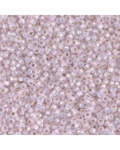 Miyuki Rocailles 8/0 0643 Dyed Pink Silver Lined Alabaster