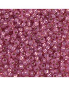 Miyuki Rocailles 8/0 0645 Dyed Dark Rose Silver Lined Alabaster