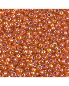 Miyuki Rocailles 8/0 1008 Silver Lined Orange AB