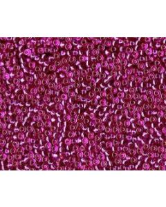 Miyuki Rocailles 8/0 1340 Fuchsia Transp Silver Lined