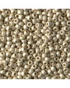 Miyuki Rocailles 8/0 4201F Matted Duracoat® Galvanized Silver