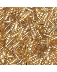 Miyuki Bugles 6mm 0003 Silver Lined Gold