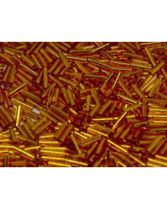 Miyuki Bugles 6mm 0008 Silver Lined Orange