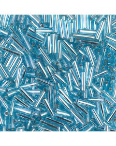Miyuki Bugles 6mm 0018 Aqua Silver Lined