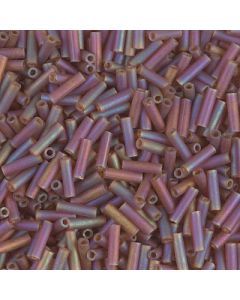 Miyuki Bugles 6mm 0134FR Dark Topaz AB Matted