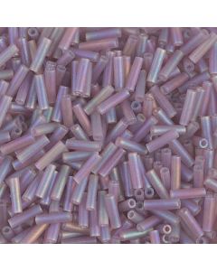 Miyuki Bugles 6mm 0142FR Matted Transparent Smoky Amethyst AB