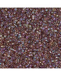 Miyuki Delica 11/0 DB0091 Cranberry Lined Light Topaz AB