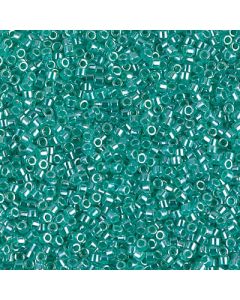 Miyuki Delica 11/0 DB0238 Lined Crystal Green Aqua Luster