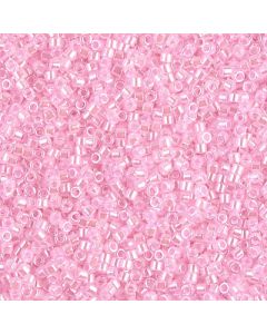 Miyuki Delica 11/0 DB0244 Lined Crystal Lt.Pink Luster