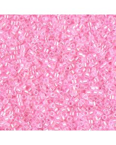 Miyuki Delica 11/0 DB0245 Lined Crystal Med.Pink Luster