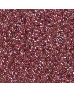 Miyuki Delica 11/0 DB0283 Cranberry Lined Peridot Luster
