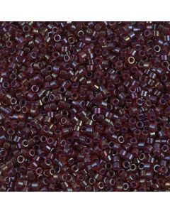 Miyuki Delica 11/0 DB0296 Lined Red Cranberry AB
