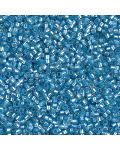 Miyuki Delica 11/0 DB0692 Dyed Semi-Frosted Silverlined Aqua