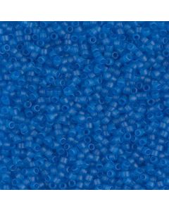 Miyuki Delica 11/0 DB0787 Dyed Semi-Frosted Transparent Capri Blue